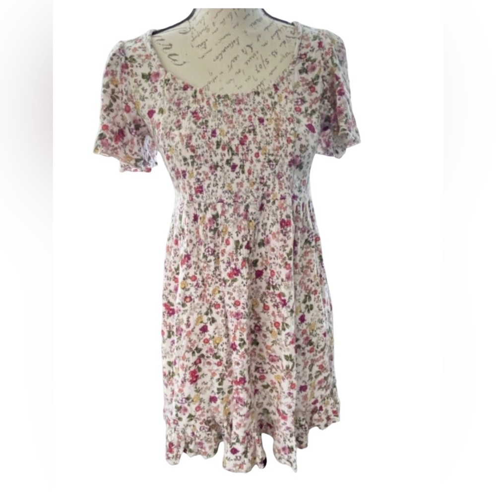Patrons of Peace 🌟 Dress  Floral Keyhole back Mini Size Small